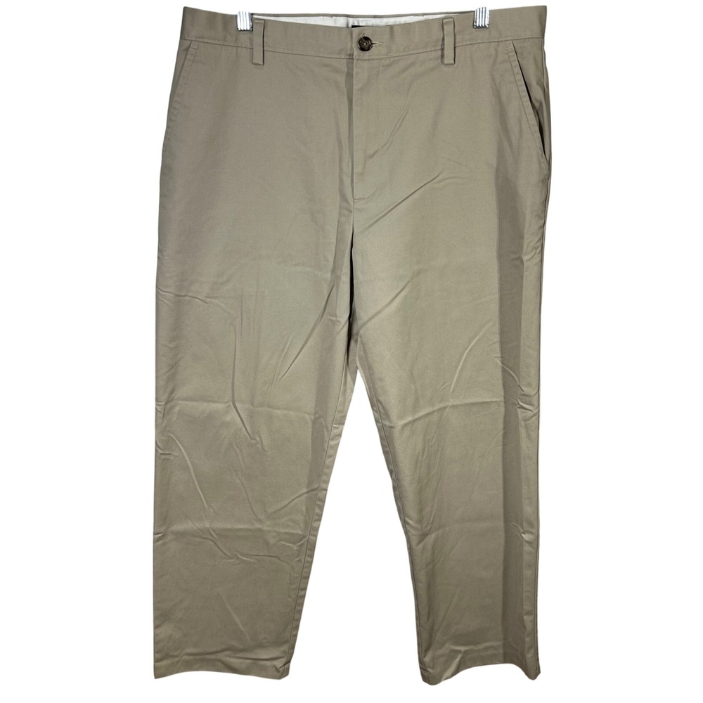 DOCKERS Mens D3‎ Easy Khaki Pants Tan Flat Front Straight Fit 36x30